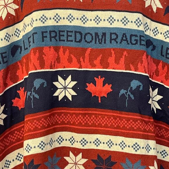 Hulu The Handmaid's Tale LET FREEDOM RAGE Ugly Christmas Sweater Size 3XL NWT - Picture 4 of 6